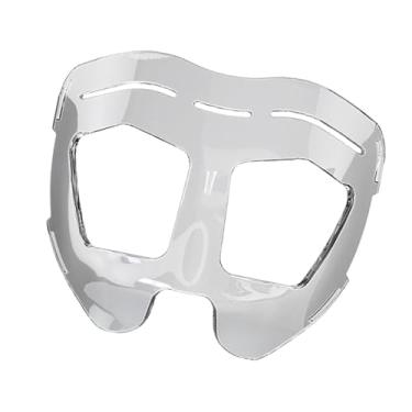 Imagem de Vaveren Máscara facial de basquete com proteção nasal para meninas, máscara de softball, proteção esportiva para nariz quebrado para atletas de boxe e futebol, 14cmx11cm