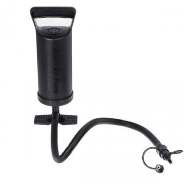 Imagem de Bomba de Ar Manual para Infláveis, Colchões e Boias, com Alça e Mangueira Flexível, Preta