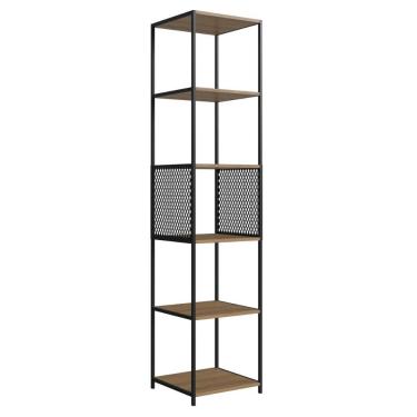 Imagem de Estante Expositor Livros Studio Industrial Alta 5 Prateleiras Placa e Ponto P1023 Mel