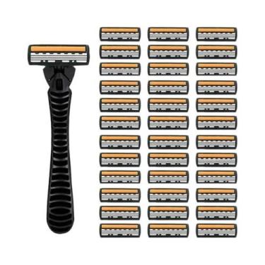Imagem de Navalha De Segurança De Aço Inoxidável Premium, Saco De Barbear De 3 C