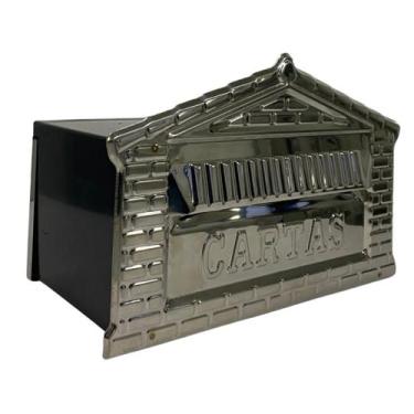Imagem de Caixa de Correios Tijolinho Frente Inox 20X25X12cm para Muro - no-bran