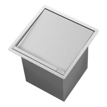 Imagem de Lixeira Quadrada 4L Inox Cozix
