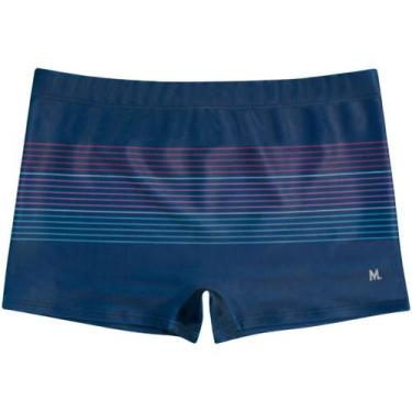 Imagem de Sunga Boxer Mash Plus Size Masculina Listrada Colorida Com Forro E Cin