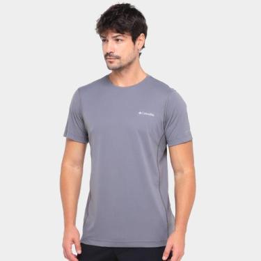 Imagem de Camiseta Columbia Zero Rules Light Ss Crew Masculina, Chumbo, G
