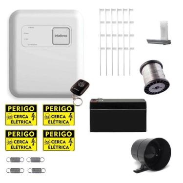 Imagem de Kit Cerca Elétrica Residencial Intelbras ELC 5001 Completo para 40m, H