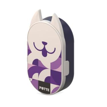 Imagem de Pote Porta Ração Pestiscos Dog Cachorro Pet 300ml Portátil (Roxo)