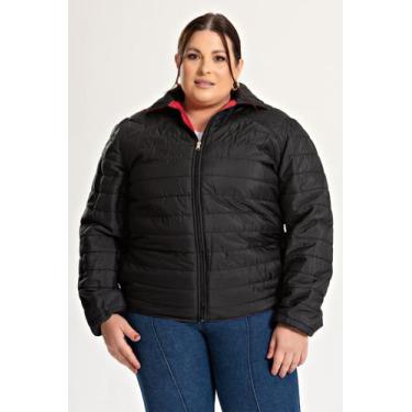 Imagem de Jaqueta Feminina Plus Size Bomber Dupla Face - Serena, G4, Vermelho