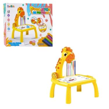 Imagem de Lousa Mágica Com Mesinha Projetor Girafinha Amarela Diversão