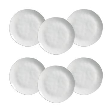 Imagem de Conjunto de Pratos Rasos Porto Brasil Orgânico New White 26,5cm - 6 Peças