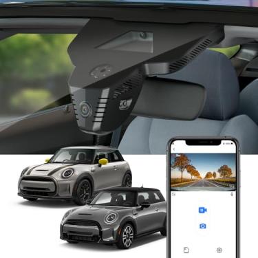 Imagem de Fitcamx Câmera veicular 4K adequada para MINI Cooper Cooper S Electric 2025 (HD2-2278), visual OEM integrado, vídeo UHD 2160P, WiFi e aplicativo integrados, gravação em loop, sensor G, Plug & Play