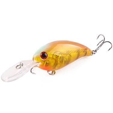Imagem de ZZTWER 1 Isca de pesca de manivela 10 cm 14 g Isca rígida artificial para robalo, lúcio, pesca marítima
