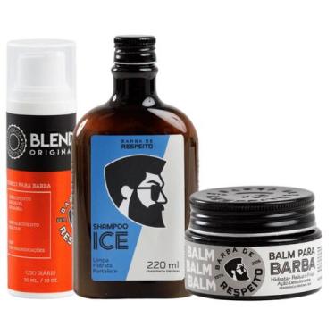Imagem de Barba De Respeito Kit Blend Crescimento Shampoo Balm Premium