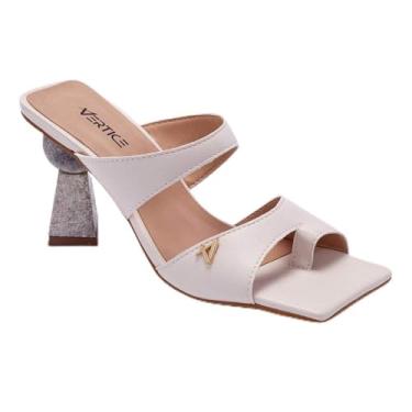 Imagem de Mule Feminino Salto Médio Esfera - Off White 35