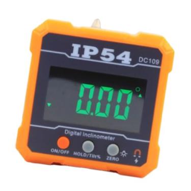 Imagem de Milageto Medidor de nível e ângulo, display eletrônico, transferidor à prova de poeira, inclinômetro digital para ventilação, tubulação, garagem, carpintaria