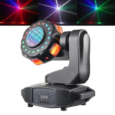 Imagem de Luz de palco com cabeça móvel, luzes LED para DJ com controlador DMX512, automático/mestre/escravo, 6 contas de LED RGBW de 10 W, efeito estroboscópico dimerizável