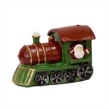 Imagem de Enfeite Locomotiva Trem Papai Noel Decoração Natal 7 CM - Magizi
