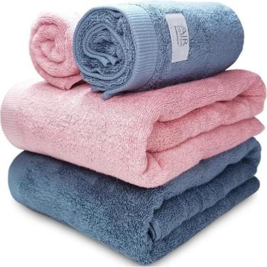 Imagem de Jogo toalha de banho gigante 4 peças dual air - buddemeyer, Rosa 1354 