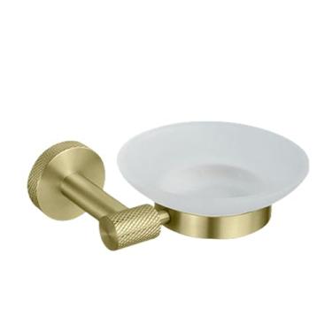 Imagem de Suporte de toalha de parede em aço inoxidável dourado escovado, suporte para papel higiênico, gancho para roupão, porta-copos, escova de vaso sanitário, acessórios para banheiro, saboneteira