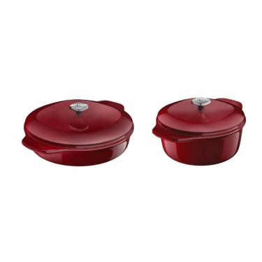 Imagem de Jogo de Panelas Electrolux de Ferro Fundido Esmaltado Vermelha Expert com 2 Peças