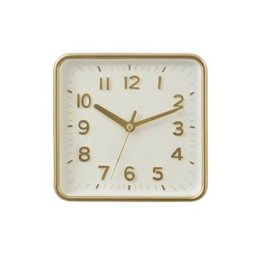 Imagem de Relogio Parede, RelóGio de Parede Cozinha, Silencioso Moderno, Decorativo Quarto Sala EscritóRio(20cmx20cmx5cm)(Quadrado Dourado)