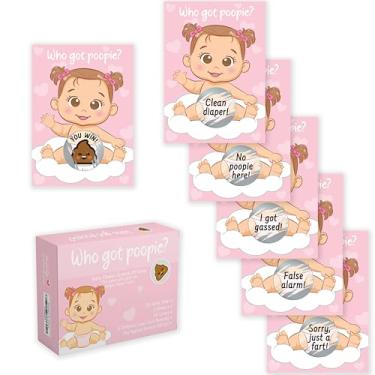 Imagem de Jogos divertidos de chá de bebê para meninas - Poopie Emoji Scratch-Off Lottery Tickets - 50 cartas, atividades hilárias e envolventes no chá de bebê