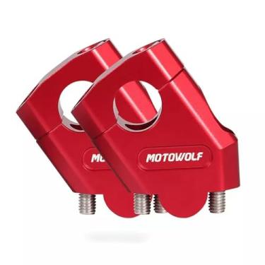 Imagem de Elevadores de guidão de motocicleta CNC guidão braçadeira de 7/20.3 cm 22 mm apto para Yamaha MT25 MT03 XJR400 TDM900 FZ6R (vermelho)
