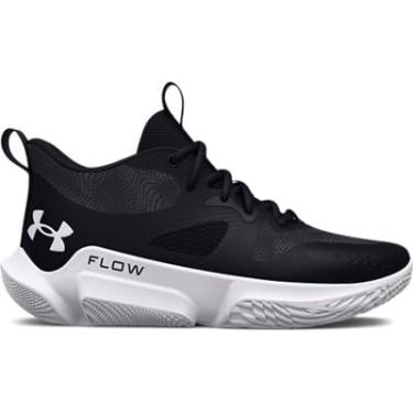 Imagem de Under Armour Tênis de basquete feminino UA Flow Breakthru 3 - aderência e conforto superiores, Preto/branco, 34