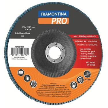 Imagem de Disco Flap 7" Grão 60 Tramontina PRO