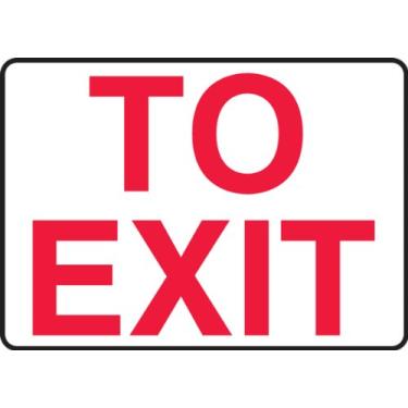 Imagem de Accuform Placa de segurança "to Exit", Aluma-Lite™, 25,4 x 35,5 cm (MADC530XL)