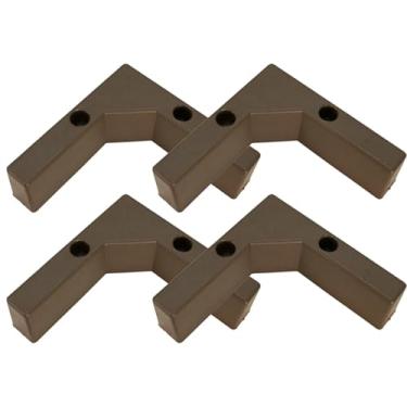 Imagem de Cantoneira Tabaco Em L 90° Graus Para Sofá Poltrona Cabeceiras e Móveis Planejados Plástico Resistente (4 Cantoneiras)