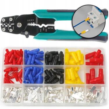 Imagem de Kit Alicate com 140 Ponteiras para Conector Crimpar Fios Elétricos - A