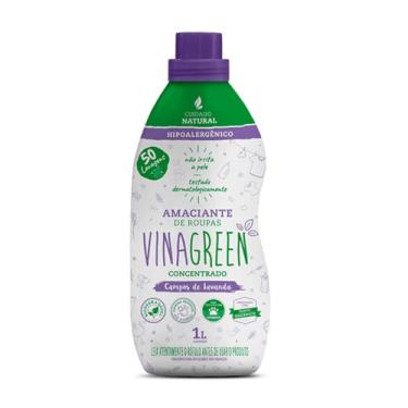 Imagem de Amaciante De Roupas 1L Natural Hipoalergênico Concentrado Com Fórmula Suave Vinagre Elimina Mau Cheiro Manchas Odores Roupas Delicadas Bebê Pele Sensível (Campos de Lavanda)