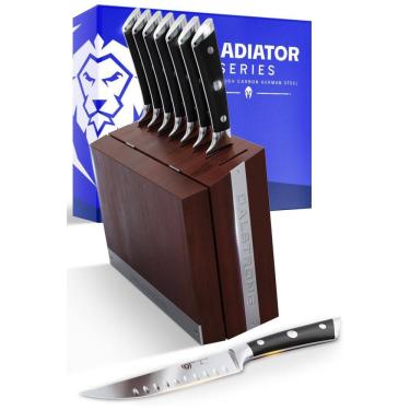 Imagem de Conjunto de Blocos Dobráveis para Facas DALSTRONG Série Gladiador, 8 peças, Marrom