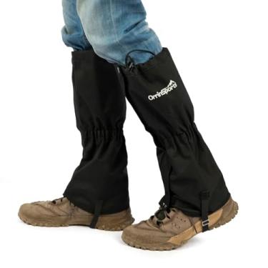 Imagem de Polainas de neve impermeáveis para botas, polainas de perna longa para caminhadas, caça e trabalho ao ar livre – proteção contra neve, anti-água, anti-areia (preto, M)