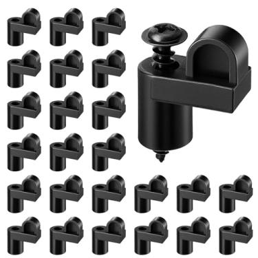 Imagem de 24 peças de clipes de tela de janela de 3/20.3 cm com parafusos, clipes de janela de tempestade, clipe removível para janelas de inverno, painéis de tempestade, clipe de porta de tela