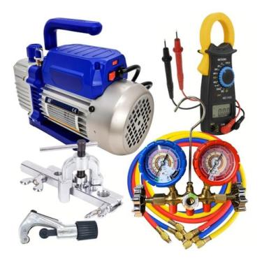 Imagem de Kit Básico P Refrigeração E Ar Condicionado Bomba De Vácuo - Refrigera
