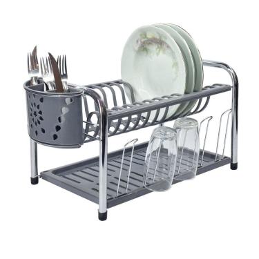 Imagem de Escorredor Secador D Louças Duplo C Porta Copo Talher Triplo