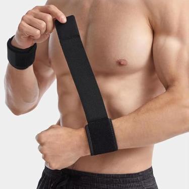 Imagem de 2 pulseiras esportivas ao ar livre, cinto de musculação, pulseiras elétricas - preto