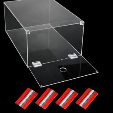 Imagem de 4 dobradiças adesivas de acrílico dobradiça de plástico transparente dobradiça de plástico transparente dobradiça de piano contínua ferramentas de dobradiça dobrável autoadesiva para armário gaveta