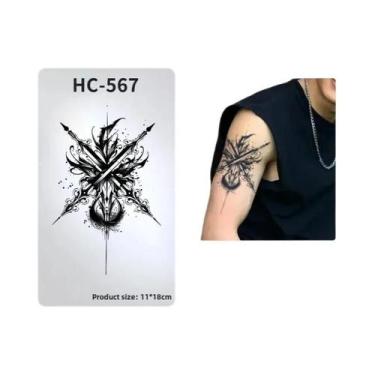 Imagem de Adesivo De Tatuagem Punk Mecânico De Cyborg, Impermeável, Duradouro, P