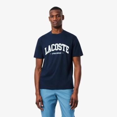 Imagem de Camiseta Lacoste de Algodão, Azul marinho, 2XL