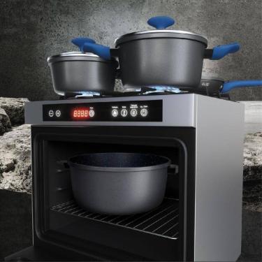 Imagem de Conjunto Panelas Duráveis Cor Azul Presente Exclusivo Mãe