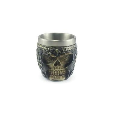 Imagem de Copo Shot Decorativo Colecionável Medieval Caveira Guerreiro Viking Pa