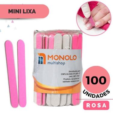 Imagem de 100 Lixas de Unha Mini Descartáveis Manicure Pedicure Profissional 8 c