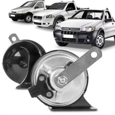Imagem de Par Buzina Automotiva Fiamm Strada 2006 A 2019 Grave E Agudo 12V Conector Jpt