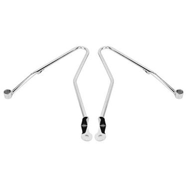 Imagem de Motorcycle Saddlebag Support Bars Metal Sturdy para Bonneville T100 Thruston 900 (A (prata))