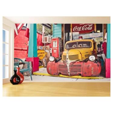 Imagem de Papel De Parede 3D Carro Antigo Hot Rod Custom 3,5M Cxr76 - Você Decor