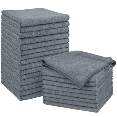 Imagem de Orighty Pano de limpeza de microfibra cinza, toalhas de microfibra para carros, suprimentos de limpeza de carro altamente absorventes, panos sem fiapos panos limpos para cuidados com o carro, casa