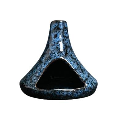 Imagem de Suporte Palo Santo, Chimenea, conjunto de suporte de incenso de cerâmica multicolorido, para aromaterapia de sálvia, lascas de madeira, cones e varetas