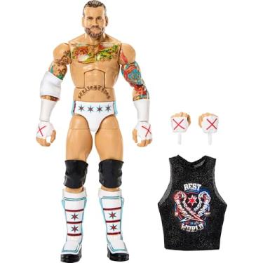 Imagem de Mattel WWE Elite Action Figure & Accessories, Greatest Hits 2025 Set, 6-inch Collectible CM Punk with 25 Articulation Points & Swappable Hands
